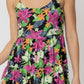 Tropical Print Tiered Mini Dress