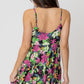 Tropical Print Tiered Mini Dress