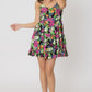 Tropical Print Tiered Mini Dress