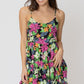 Tropical Print Tiered Mini Dress