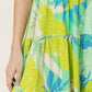 Babydoll Tropical Print Mini Dress