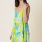 Babydoll Tropical Print Mini Dress