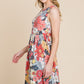 Floral Printed Sleeveless Babydoll Dress