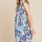 Floral Printed Sleeveless Babydoll Dress