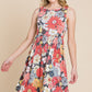 Floral Printed Sleeveless Babydoll Dress