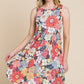 Floral Printed Sleeveless Babydoll Dress