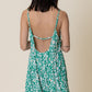 Open Back Floral Print Mini Dress