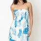 Tropical Print Smocked Tube Mini Dress