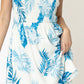 Tropical Print Smocked Tube Mini Dress