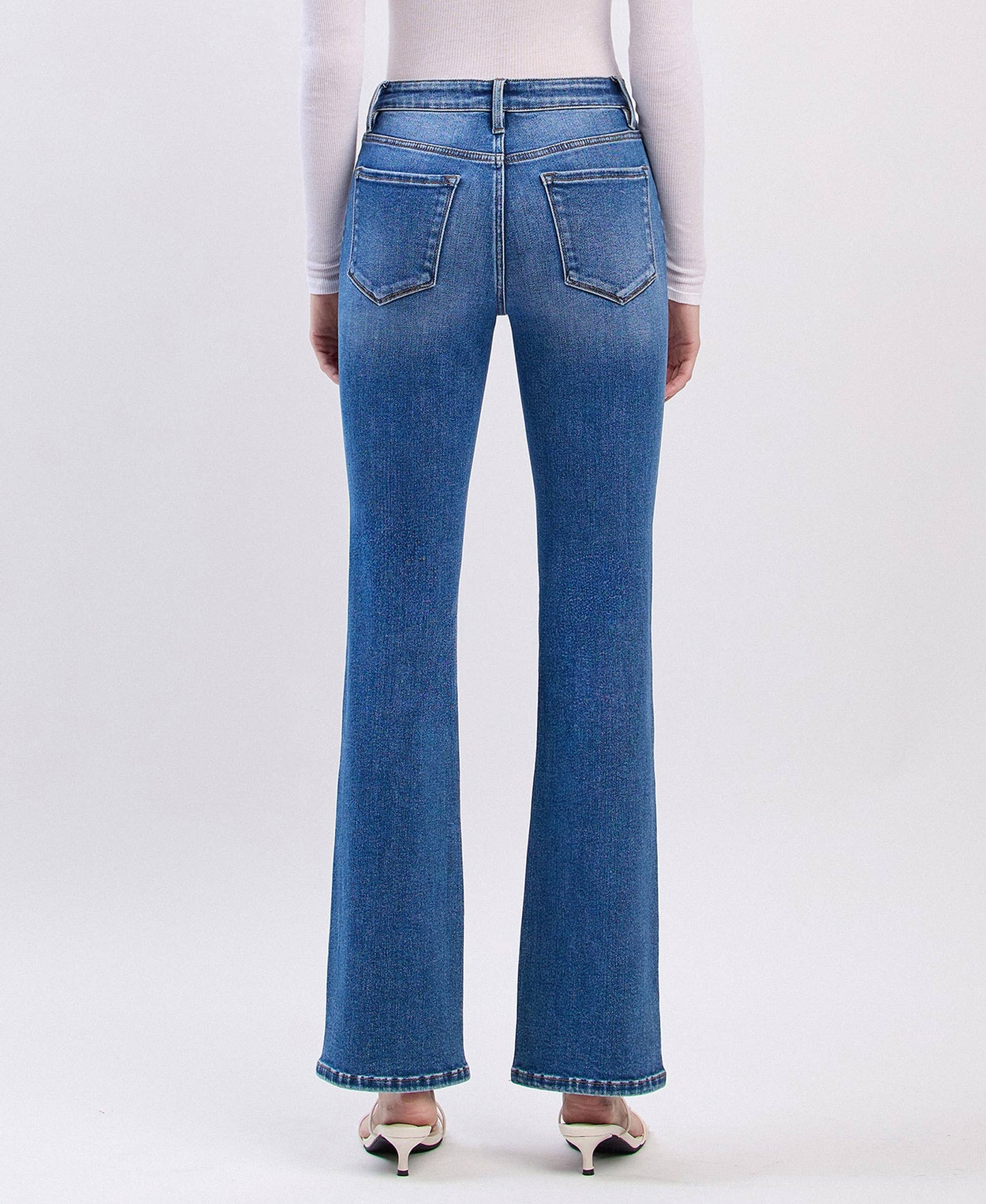 HIGH RISE FULL LENGTH BOOTCUT JEANS - Southern Sassy Boutique