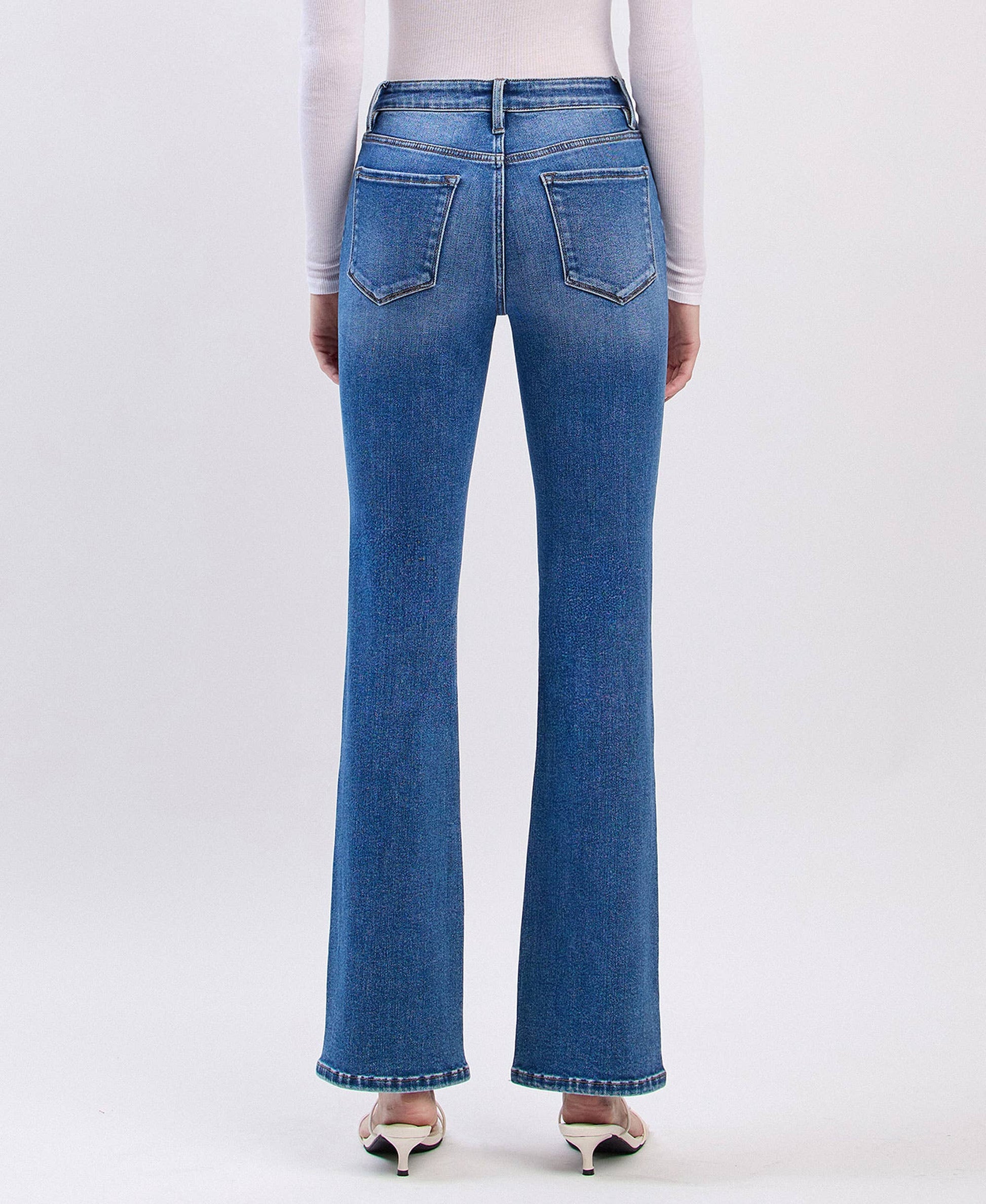 HIGH RISE FULL LENGTH BOOTCUT JEANS - Southern Sassy Boutique