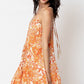 V-Neck Floral Print Mini Dress