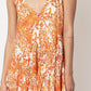 V-Neck Floral Print Mini Dress