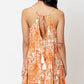 V-Neck Floral Print Mini Dress