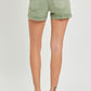 Mid Rise Front Patch Pocket Shorts