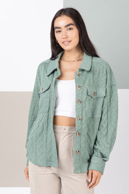 Cable Knit Casual Jacket