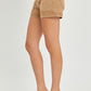 Mid Rise Front Patch Pocket Shorts