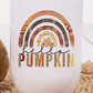 Fall Hello Pumpkin Orange Rainbow Wine Tumbler