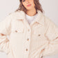 Cable Pattern Soft Fleece Faux Fur Jacket