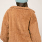 Cable Pattern Soft Fleece Faux Fur Jacket