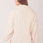Cable Pattern Soft Fleece Faux Fur Jacket