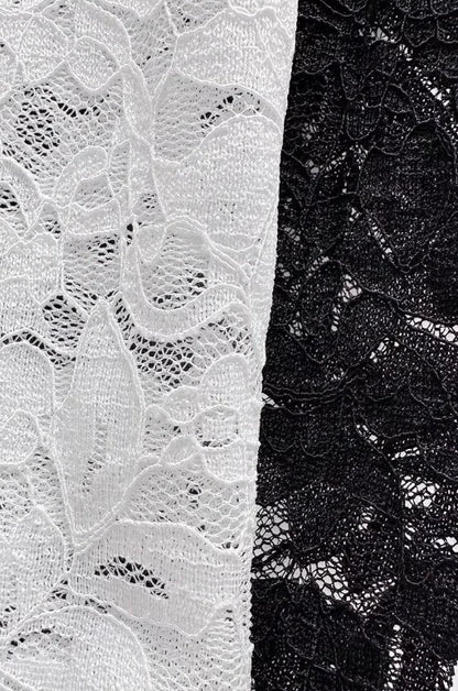 Off the shoulder Sheer Mesh Floral Lace Layering fitted Top - Southern Sassy Boutique