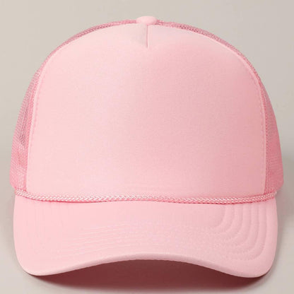 Solid Color OTTO 5-Panel Foam Mesh Back Trucker Hat - Southern Sassy Boutique