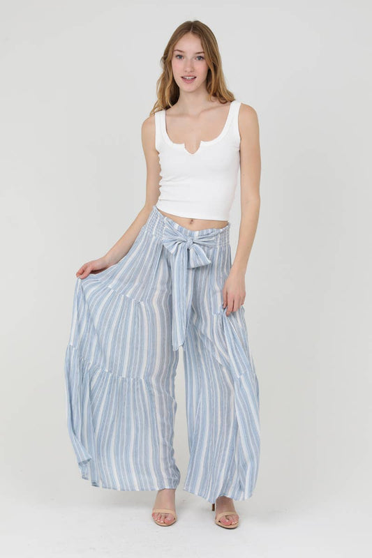 Boho Striped Wide Leg Pants