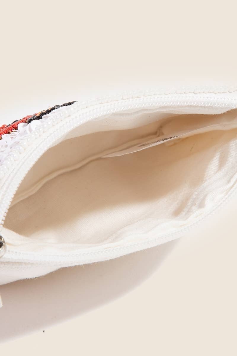 A Plus Apple Teacher Seed Beaded Coin Purse