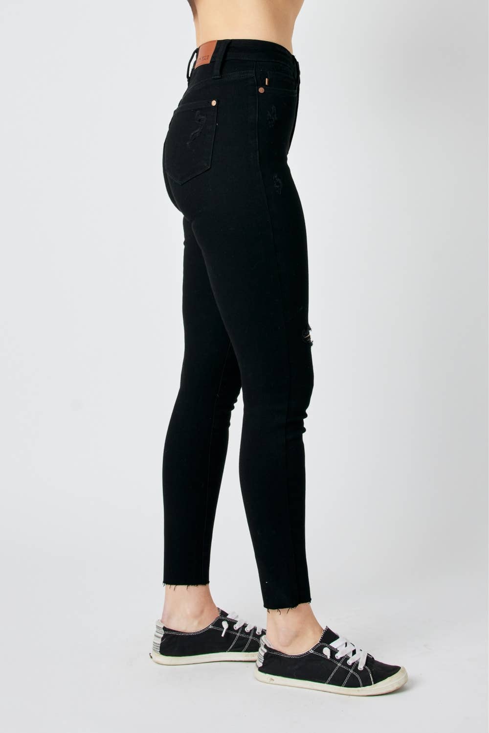 HW Heavy Destroy Raw Hem Skinny