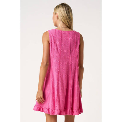Flower StampTextured Dress