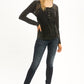 Lace Button Detail Top