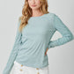 Ribbed Braided Sleeve Top