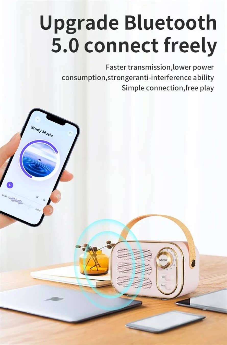 Rechargeable Retro Bluetooth Speaker