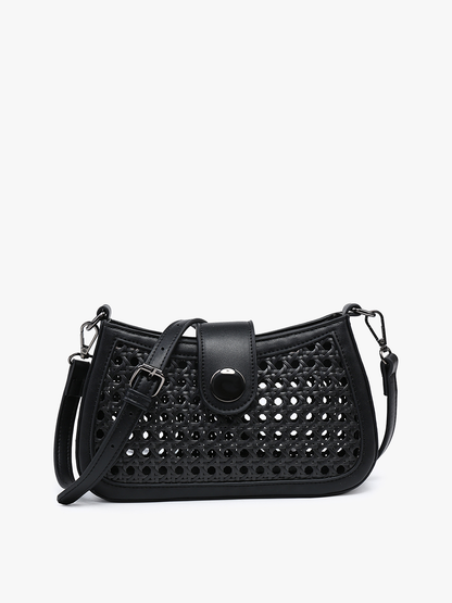 Rattan Snap Crossbody