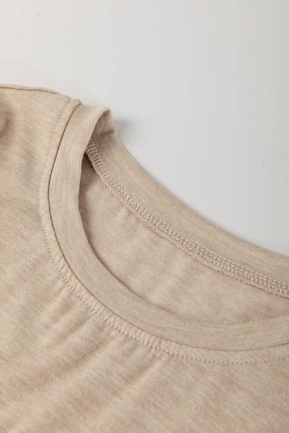 Solid Ruched Puff Sleeve T-Shirt - Southern Sassy Boutique