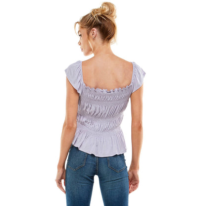 Smoked Cap Sleeve Top