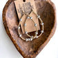 Pearl Bead Statement Teardrop Hoop Dangle Drop Earrings