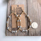 Pearl Bead Statement Teardrop Hoop Dangle Drop Earrings