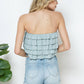 STRAPLESS RUFFLE TUBE TOP