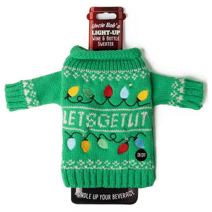 Uncle Bob’s Light-Up Wine & Bottle Sweater - Southern Sassy Boutique