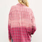 DIP-DYED BUTTON UP SHIRT