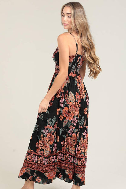 V NECK TWIST FRONT CUT OUT MAXI DRESS - Southern Sassy Boutique