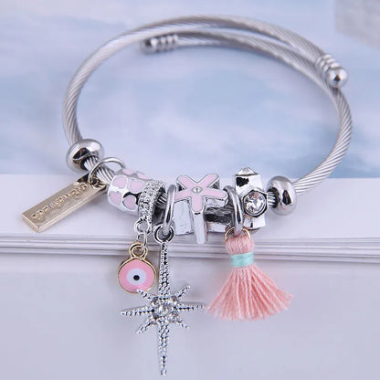 Stainless Steel Alloy Eye Electroplated Novelty Bracelet