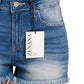 Mid Rise Raw Frayed Hem Denim Shorts