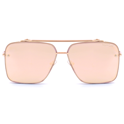 Bella -Tangle Free- Rose Gold Oversized Squared Aviators