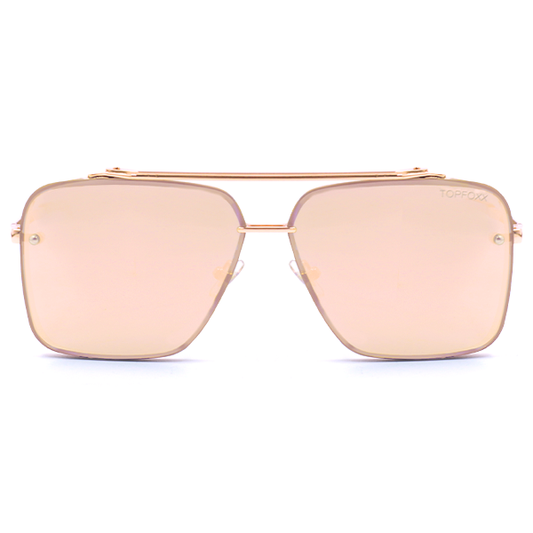 Bella -Tangle Free- Rose Gold Oversized Squared Aviators