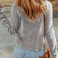 Waffle Knit Long Sleeve Top