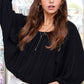 Off Shoulder Balloon Sleeve Top