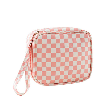 Checker Cosmetic Makeup Travel Pouch